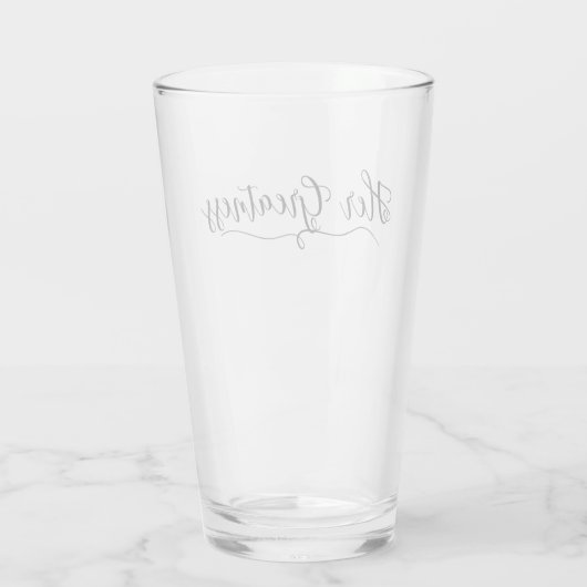"Haar grootsheid" Glas (Achterkant)
