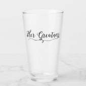 "Haar grootsheid" Glas (Voorkant)