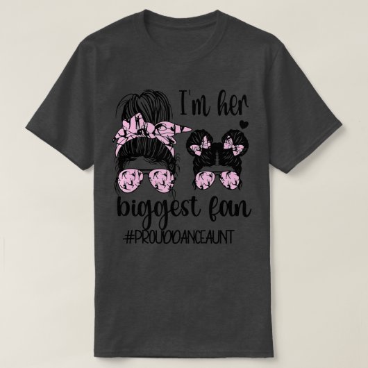 Haar grootste danstante danst tante van een Dan T-shirt (Design voorkant)