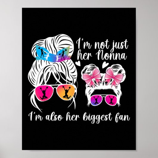 Haar grootste fan Cheer Nonna van een Cheerleader Poster (Voorkant)