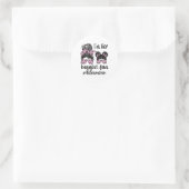 Haar grootste fan danst moeder van dansende moeder ronde sticker (Tas)