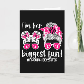 Haar grootste fan trots cheer zus van een cheerlea kaart