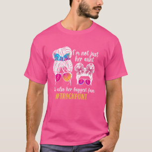 Haar grootste fan volgt tante van een baan en veld t-shirt