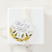 Haar grote liefde Gele Citrus Bruidscadeau Bedankjes Labels (In situ)