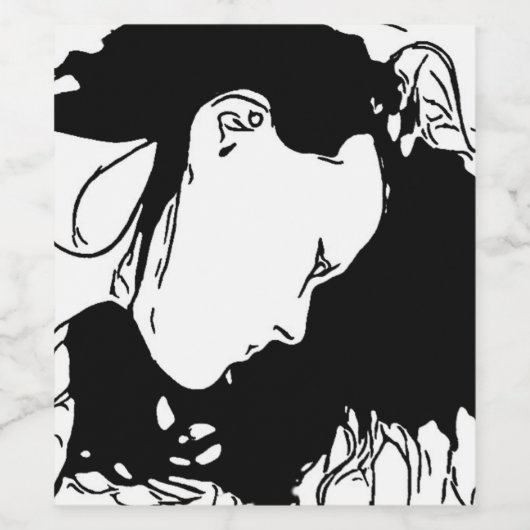 HAAR HAAR ACHTER WIJN ETIKET (Enkel label)