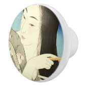 Haar haar haar haar (mooie Aziatische vrouw) (Koto Keramische Knop (Rechts)