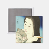 Haar haar haar haar (mooie Aziatische vrouw) (Koto Magneet (Voorkant / Achterkant)