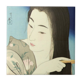 Haar haar haar haar (mooie Aziatische vrouw) (Koto Tegeltje