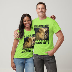 HAAR HEM ROAR! JESUS, LION OF JUDAH T-Shirts
