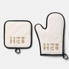 Haar Hmong achternaam is Beige Plaid Ovenwant & Pannenlap Set