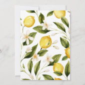 Haar Hoofdkneep Citroen Bruiloftsfeest Bedankkaart (Achterkant)