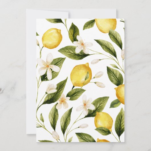 Haar Hoofdlemoen Bruiloftsfeest Bedankkaart (Achterkant)