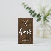 Haar | Houtkorrels Visitekaartje (Staand voorkant)