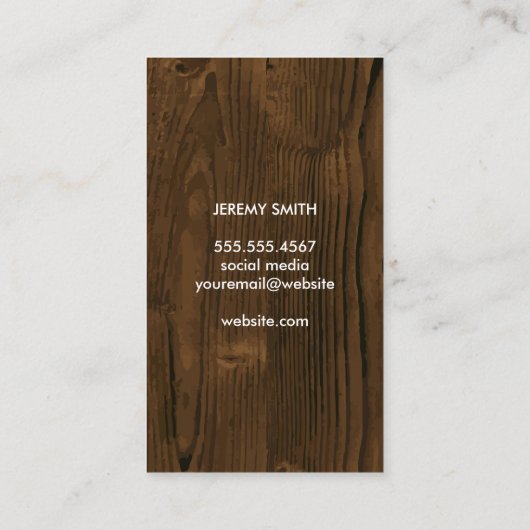 Haar | Houtkorrels Visitekaartje (Achterkant)