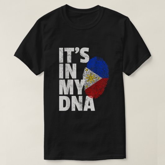 HAAR IN MIJN DNA Filippijnse Mannen T-shirt (Design voorkant)