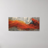 Haar in Waves schilderen Canvas Afdruk (Voorkant)