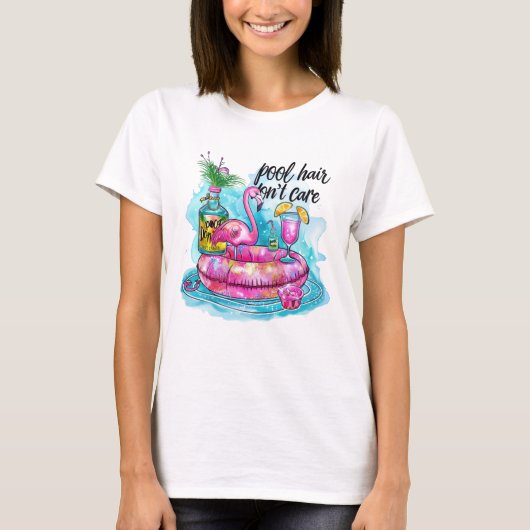Haar in zwembad? Geen probleem! T-shirt (Voorkant)