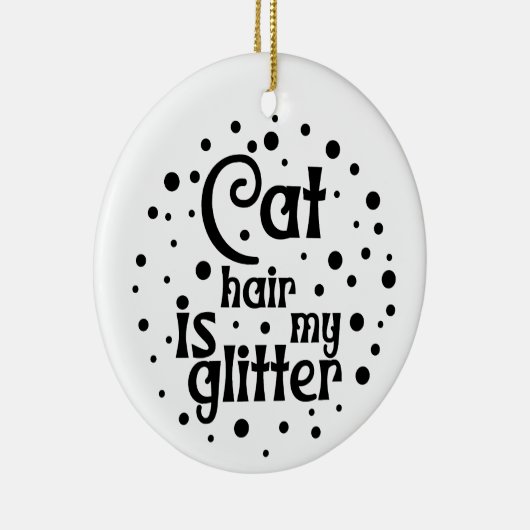 Haar is mijn glitter | dubbelzijdig keramisch ornament (Rechts)