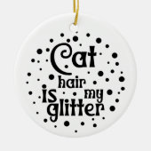 Haar is mijn glitter | dubbelzijdig keramisch ornament (Voorkant)