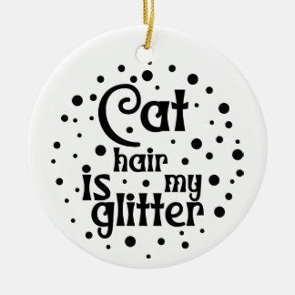 Haar is mijn glitter | dubbelzijdig keramisch ornament