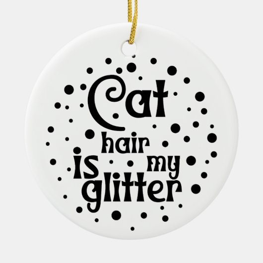 Haar is mijn glitter | dubbelzijdig keramisch ornament (Voorkant)