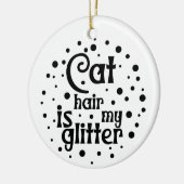 Haar is mijn glitter | dubbelzijdig keramisch ornament (Links)