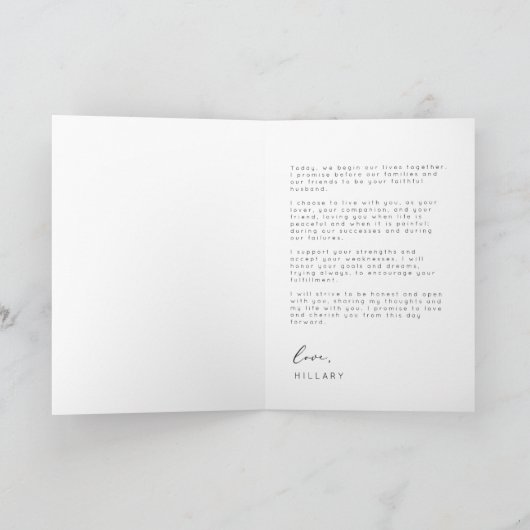 Haar Kaart van de Mutn-minimalistische bruiloft (Binnen)