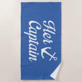 Haar kapitein strandlaken (Voorkant)