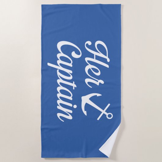 Haar kapitein strandlaken (Voorkant)