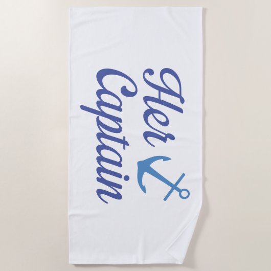 Haar kapitein strandlaken (Voorkant)