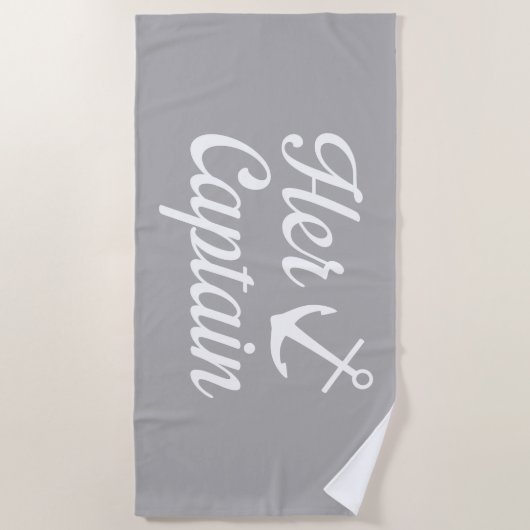 Haar kapitein strandlaken (Voorkant)