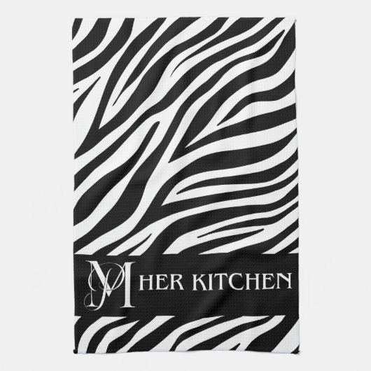 Haar Keuken Zebra Print Handdoek (Verticaal)