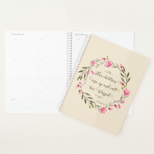 Haar kinderen noemen haar gezegend (Spreuken 31:28 Planner (Display)