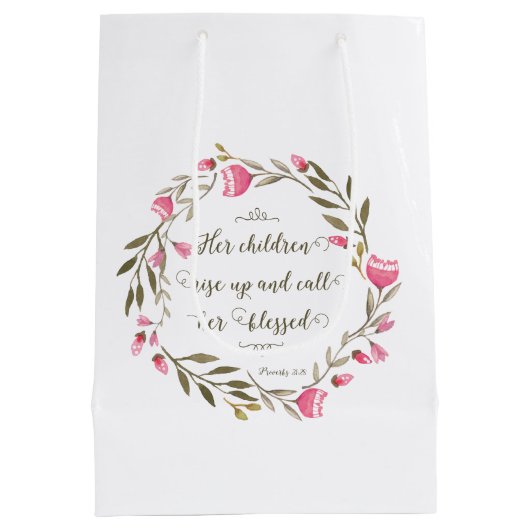 Haar kinderen staan op en noemen haar ontdaan medium cadeauzakje (Achterkant)