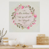 Haar kinderen staan op en noemen haar ontdaan poster (Keuken)