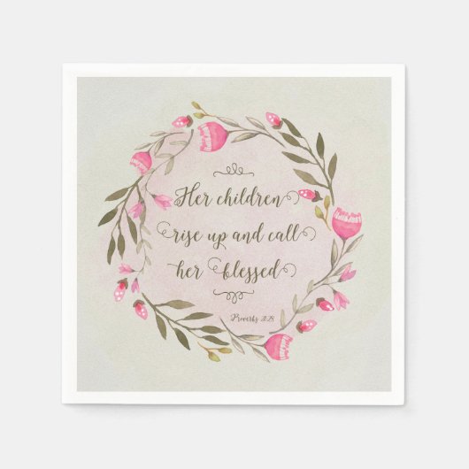 Haar kinderen staan op en noemen haar ontdaan servet (Voorkant)