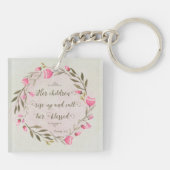 Haar kinderen staan op en noemen haar ontdaan sleutelhanger (Achterkant)