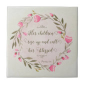 Haar kinderen staan op en noemen haar ontdaan tegeltje (Voorkant)