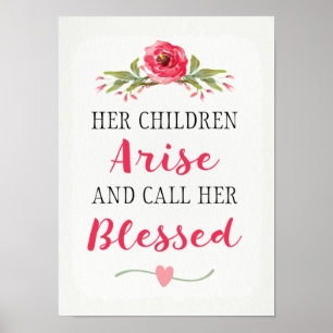 Haar kinderen zijn opgewonden en noemen haar poste poster