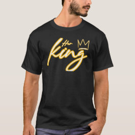 Haar King Neon Typografie T-shirt