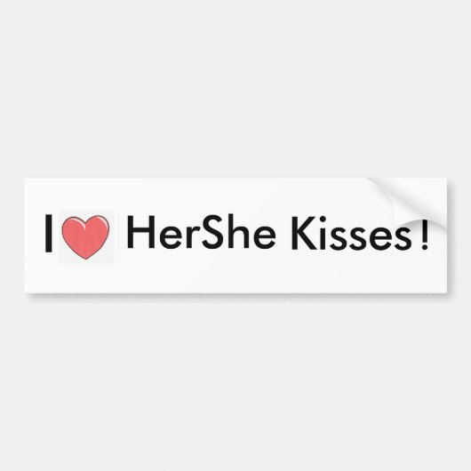 Haar Kisses Bumpersticker (Voorkant)