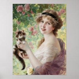 Haar kleine katje door Emile Vernon Poster