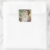 Haar kleine kitten door Emile Vernon Vierkante Sticker (Tas)