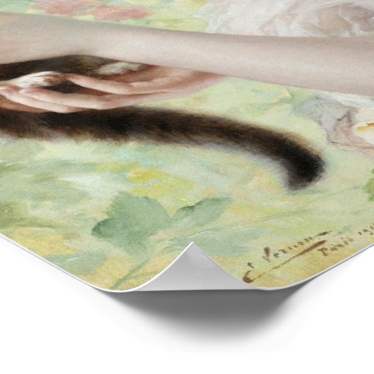 Haar kleine Kitten Poster (Hoek)