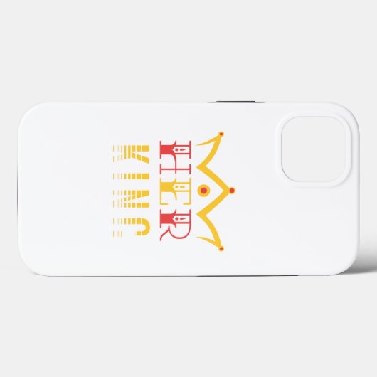 Haar koning Case-Mate iPhone case (Achterkant (horizontaal))