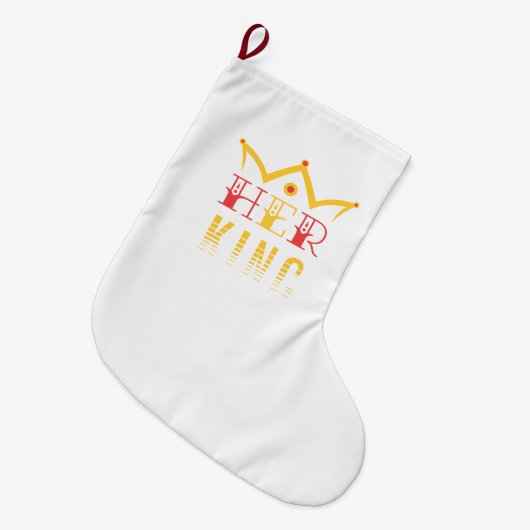 Haar koning grote kerstsok (Voorkant (Hangend))