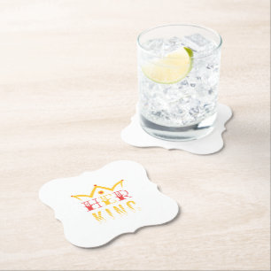 Haar koning kartonnen onderzetters