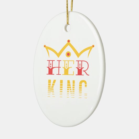 Haar koning keramisch ornament (Links)