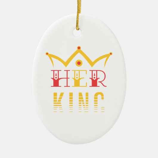 Haar koning keramisch ornament (Voorkant)