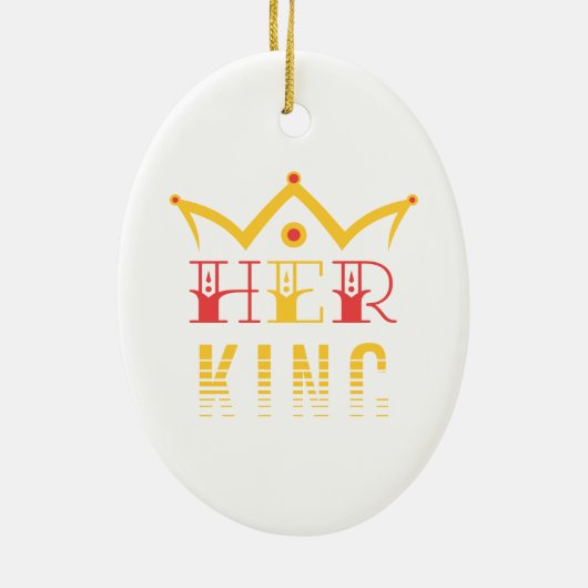 Haar koning keramisch ornament (Achterkant)